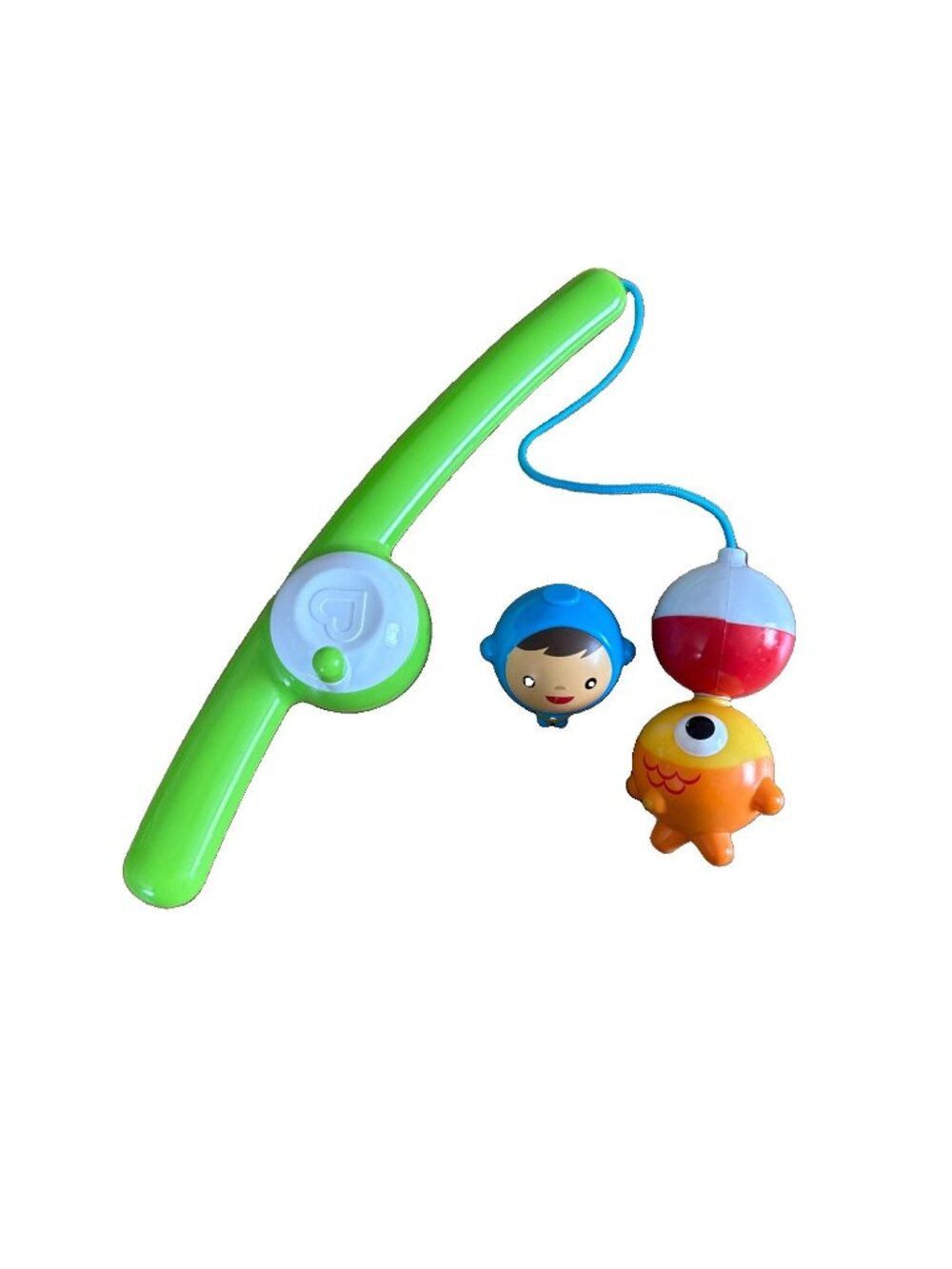 MUNCHKIN 2016 GREEN PLASTIC MAGNETIC FISHING ROD TOY 11" 1 Mag Fish 1 Person
